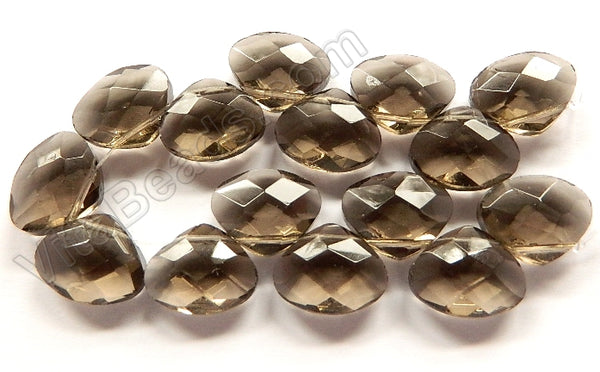 Smoky Crystal - Faceted Flat Briolette 6"