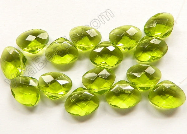 Peridot Crystal - Faceted Flat Briolette 6"