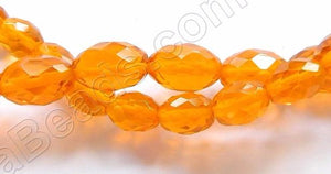 Orange Crystal - Faceted Rice  16"
