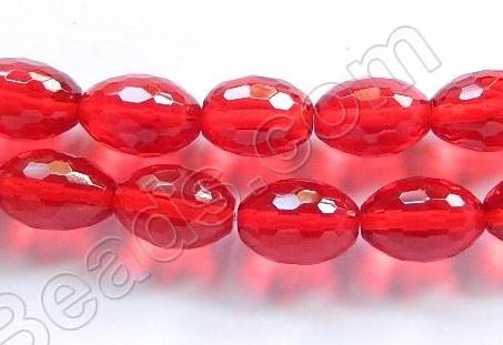 Faceted Eggs - Bright Red Crystal  16"