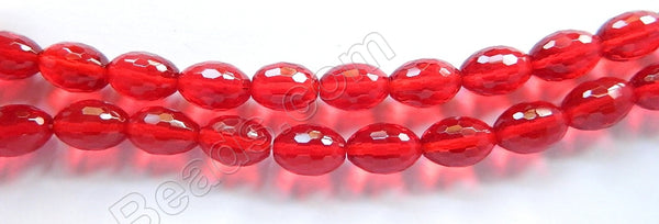 Faceted Eggs - Bright Red Crystal  16"