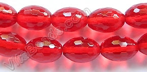 Faceted Eggs - Bright Red Crystal  16"