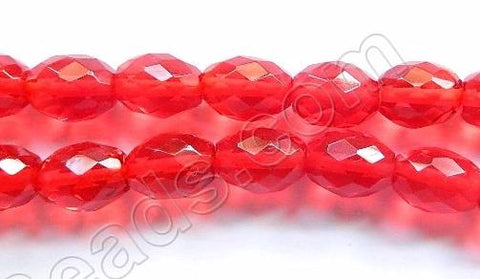 Big Red Crystal - Faceted Rice  16"