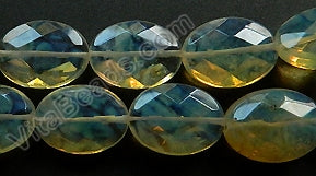 Faceted Oval  -  Yellow Pineapple Qtz 16"