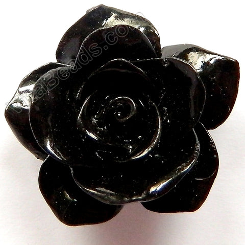 Carved Jasmine Pendant Synthetic Black Qtz