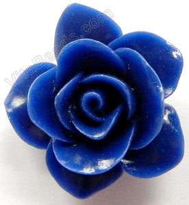 Carved Jasmine Pendant   Synthetic Dark Blue Jade