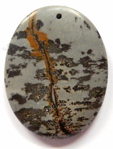 Pendant - Smooth Oval Picture Agate