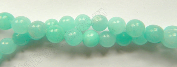 Dyed Peruvian Amazonite  -  Smooth Round Beads  16"