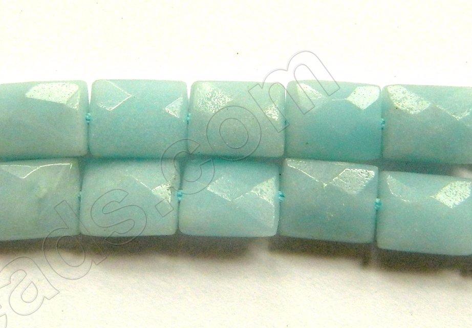 Chinese Amazonite  -  Faceted Rectangles  16"