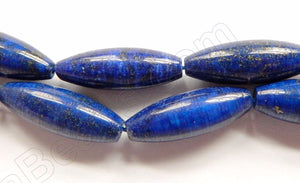 Lapis Lazuli AA  -  Smooth Long Rice 16"