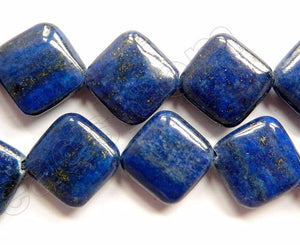 Lapis Lazuli AA  -  Puff Diamonds  16"