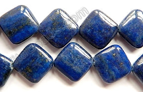 Lapis Lazuli AA  -  Puff Diamonds  16"