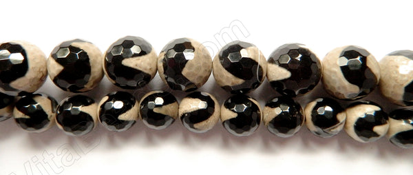 DZi Agate S Line  -  Faceted Round  16"