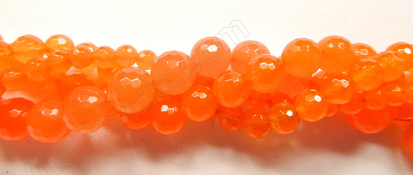 Orange Jade  -  Faceted Round  16"