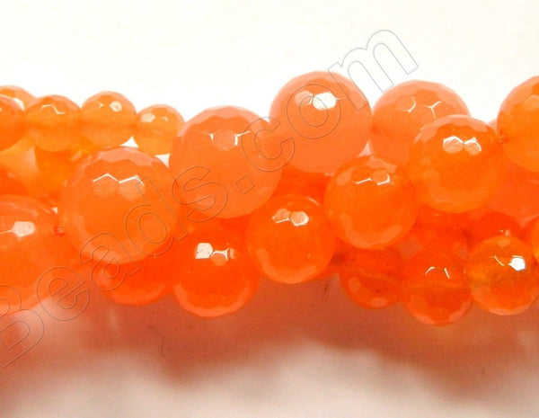 Orange Jade  -  Faceted Round  16"