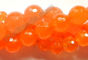 Orange Jade  -  Faceted Round  16"