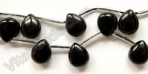 Black Onyx  -  Puff Briolette  16"