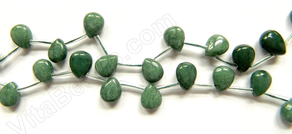 Dark Emerald Jade  -  Puff Briolette  16"