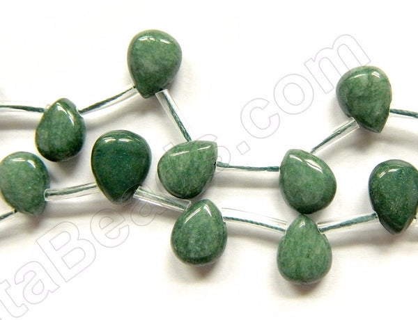 Dark Emerald Jade  -  Puff Briolette  16"