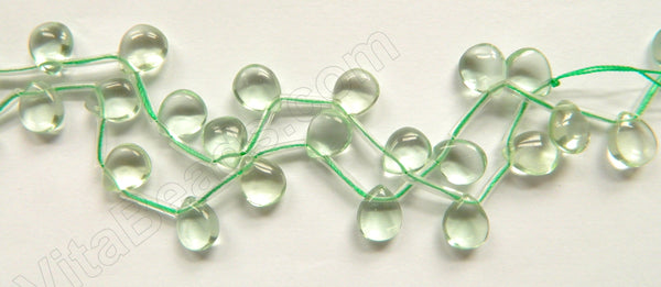 Light Apple Green Crystal  -  Puff Briolette  16"