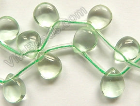 Light Apple Green Crystal  -  Puff Briolette  16"