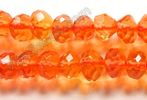 Sunset Orange Crystal  -  Faceted Rondel 16"     5 x 8 mm