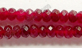 Red Win. Jade  -  Faceted Rondels