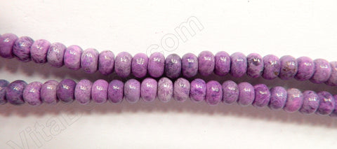 Purple Brazilian Agate  -  Smooth Rondels  16"