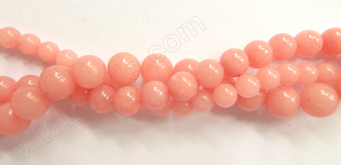 Light Salmon Jade  -  Smooth Round  16"