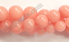 Light Salmon Jade  -  Smooth Round  16"