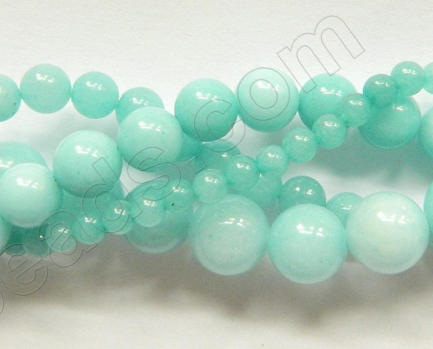 Amazonite Jade  -  Smooth Round  16"