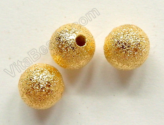 Gold Plated Copper Stardust Round Beads - A