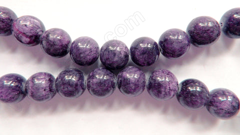 Lepidolite Jade -  Big Smooth Round Beads  16"