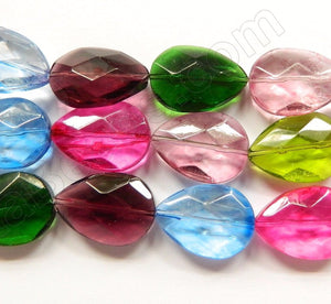 Mixed Crystal  -  Faceted Flat Drops  16"