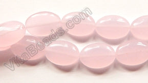 Pink Chalcedony Qtz  -  Puff Ovals   16"