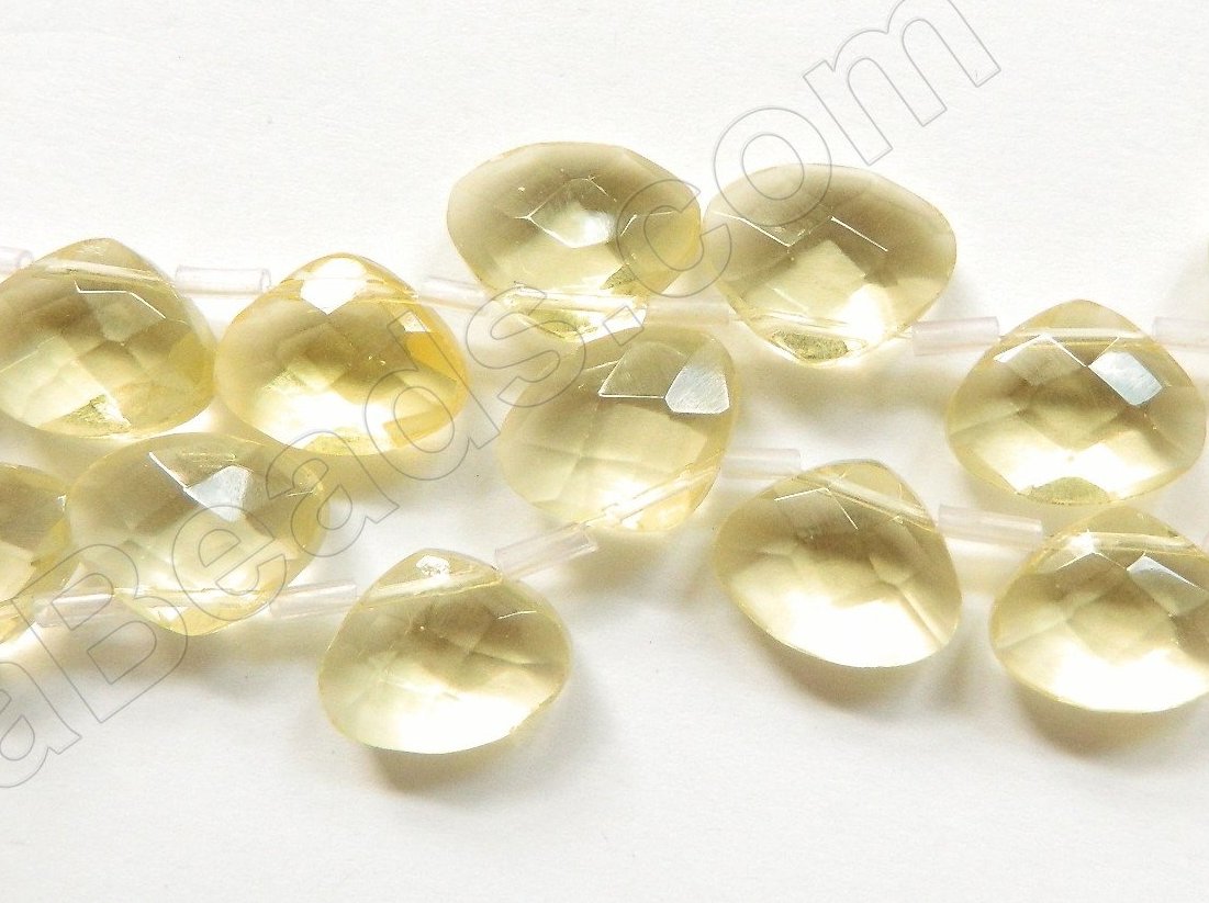 Lemon Crystal - Faceted Flat Briolette 6"