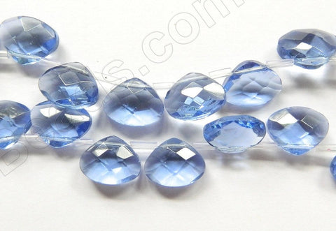 Sky Blue Crystal - Faceted Flat Briolette 6"