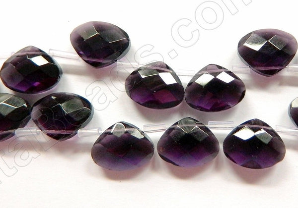 Dark Amethyst Crystal - Faceted Flat Briolette 6"