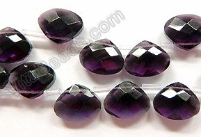 Dark Amethyst Crystal - Faceted Flat Briolette 6"