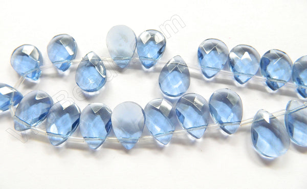 Light Sky Crystal - 13x18mm Faceted Flat Briolette 6"