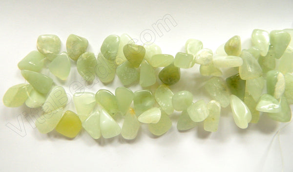 Irregular Flat Briolette Nuggets - New Jade  16"