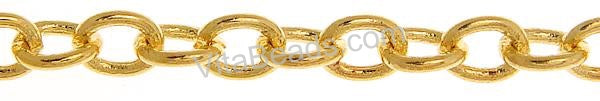 Gold Plated Brass Oval Chain