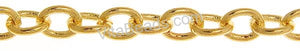 Gold Plated Brass Oval Chain