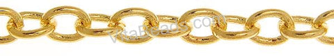 Gold Plated Brass Oval Chain