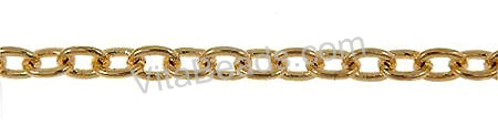 Gold Plated Brass Oval Chain