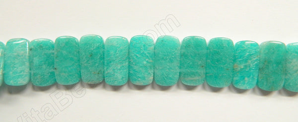 Russia Amazonite Light AA  -  20x10mm Double Drilled Rectangles  16"