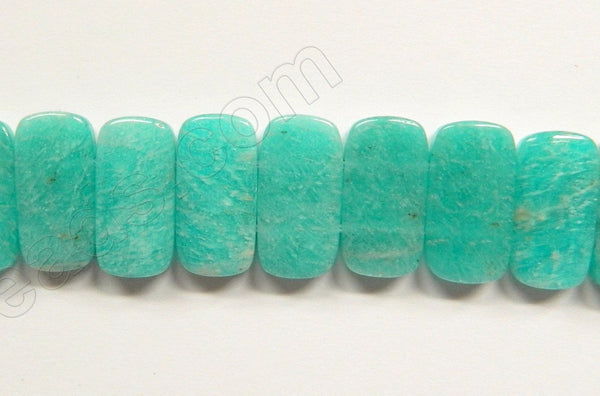 Russia Amazonite Light AA  -  20x10mm Double Drilled Rectangles  16"