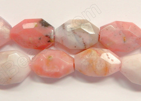 Pink Opal AA  -  Irregular Faceted Flats  16"