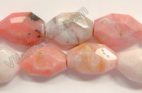 Pink Opal AA  -  Irregular Faceted Flats  16"