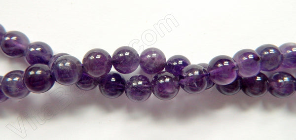 Amethyst AB -  Smooth Round Beads 16"